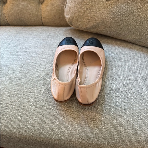 Tory Burch Beige and Black Flats - Picture 3 of 6